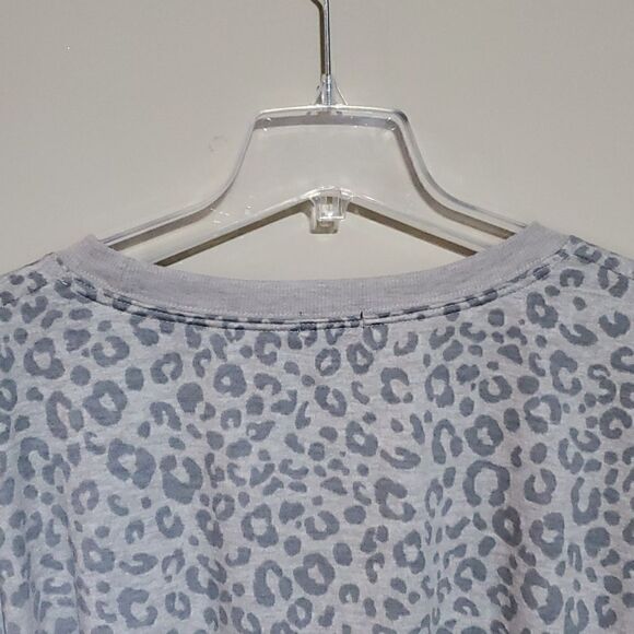 SPLENDID Oatmeal Leopard Print Sweatshirt - Size XXL - Picture 6 of 8